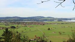 Pan of Schwangau Village Stock Footage