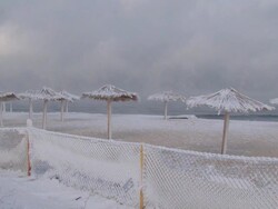 beach and winter Stock Footage
