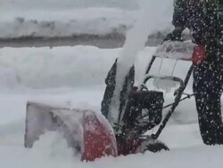 Snowplow, snow blower, snowblower Stock Footage