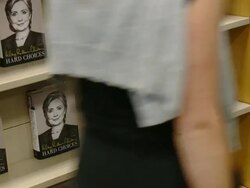 ATMOSPHERE - Books at the Hillary Rodham Clinton Book Signing Stock Footage