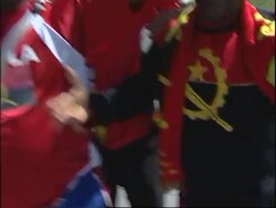 Supporters gather ahead of Angola v Portugal match News Clip