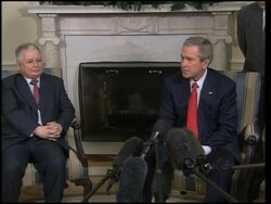 Bush meets president of Poland News Clip