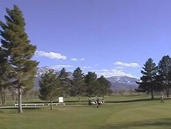 Starting off on Golfing Course Stock Footage