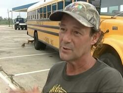 Aftermath of Hurricane Ike, people in shelters, Homeland Security Sec Chertoff News Clip