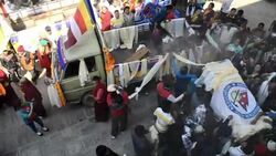 CLEAN : Mourners file though Kathmandu after Everest tragedy News Clip