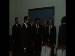 SYND 7 8 75 HUSSEIN MEETS IRANIAN MINISTER AMUZEGAR Instructional Video