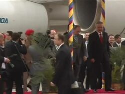Putin arrives for talks, welcomed by Chavez News Clip