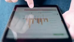 Woman use tablet for business Stock Footage