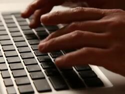 Using laptop Stock Footage