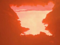 CU Burning fire in steel factory beside blast furnace at Thyssen Steel AG / Duisberg, North Rhine-Westphalia, Germany Stock Footage