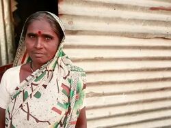 Rural traditional Indian woman Stock Footage
