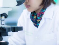 Scientist and bio lab experiment Stock Footage