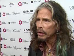 INTERVIEW - Steven Tyler - Elton John AIDS Foundation Presents 22nd Annual Academy Awards Viewing Party Sponsored By Chopard, Neuro Drinks And Wells Fargo Stock Footage