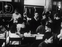 Food preparation in a disaster. Canada, 1960s Stock Footage