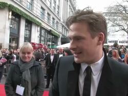 INTERVIEW Lee Ryan on the car at the premiere, on the film not being a gangster film but a crime thriller, on his finger chopping scene, on the Blue reunion at the The Heavy Premiere UK at London England. (Footage by WireImage Video/GettyImages) Stock Footage