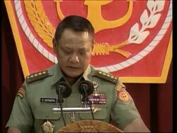 The head of the Indonesia armed forces holds a press conference News Clip