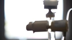 IV solution to help patient, blur shot Stock Footage