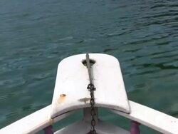 Ship's bow moving through water, HD Stock Footage