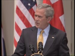 WRAP Bush-Blair presser at White House; British Embassy dinner Instructional Video