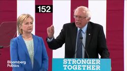 All of Hillary Clinton's Nods Behind Bernie Sanders News Clip