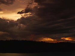Sunset over Lake Oanob Stock Footage