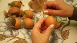 coloring easter eggs old fashion way Stock Footage