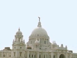  WS ZO  View of  victoria memorial / Kolkata, West Bengal, India Stock Footage