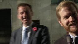 Jeremy Hunt MP walking from BBC building News Clip