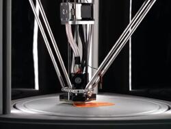 Three dimensional 3D printing machine in action Stock Footage