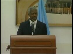 UN Sec General on first visit in four years, comments, departs News Clip