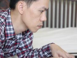 HD : Using Laptop Stock Footage