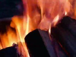 Logs on fire 2 tl Stock Footage