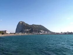 WS Rock of gibraltar from east  / La Linea de la Concepcion, Cadiz,  Stock Footage