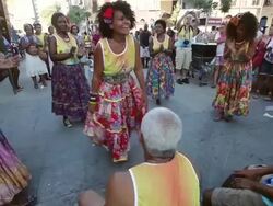 First 2014 Carnival Street Parade in Rio Stock Footage