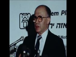 UNUSED 23 11 80 BEGIN ATTENDS UNITED STATES' ZIONIST MEETING IN JERUSALEM Instructional Video
