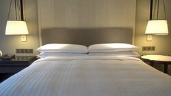White pillow on bed Stock Footage