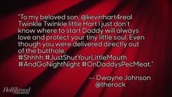 Dwayne Johnson Roasts Kevin Hart With Hilarious Baby Picture & Poem | THR News News Clip