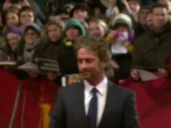 Gerard Butler at the Coriolanus Premiere: 61st Berlin International Film Festival at Berlin . (Footage by WireImage Video/GettyImages) Stock Footage