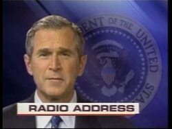 US President delivers weekly radio address News Clip
