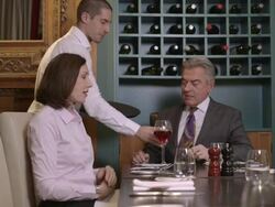 MS Business people discussing in restaurant Stock Footage