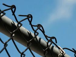 Chain Link Fence Stock Footage