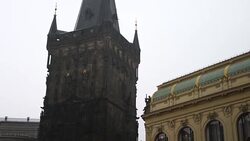 Powder Gate in Prague Stock Footage