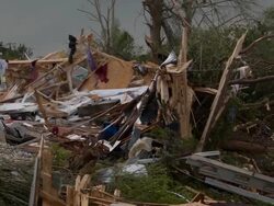 Widespread Damage And Casualties After Tornadoes Rip Through South Stock Footage