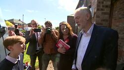 Jeremy Corbyn Speaking to Young Labour Supporter News Clip