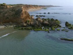 Aerial Israel Coastline, Mediterranean coast, Israel Stock Footage