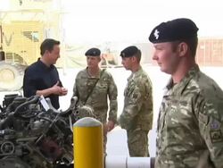 David Cameron Visits British Troops in Afghanistan News Clip