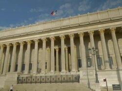 Palais de Justice, tourism,WS, PAN Stock Footage