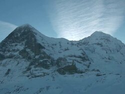 WS Bernese alps  at winter / Grindelwald, Bernese Oberland, Switzerland Stock Footage