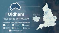 Coronavirus: England areas with most new cases per 100,000 people News Clip