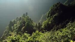 Hua ping nature reserve of the sunset.china Stock Footage